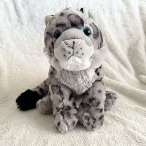Wild Republic Cuddlekins Snow Leopard 12” Sitting Realistic Zoo Stuffed Animal